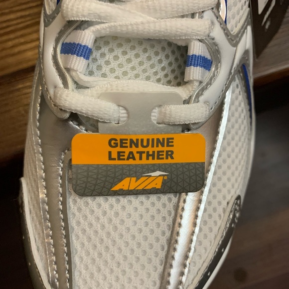 New Blue Silver  Avia 5000 Performance Genuine Leather Sneakers Women's Size 8 - Picture 7 of 10